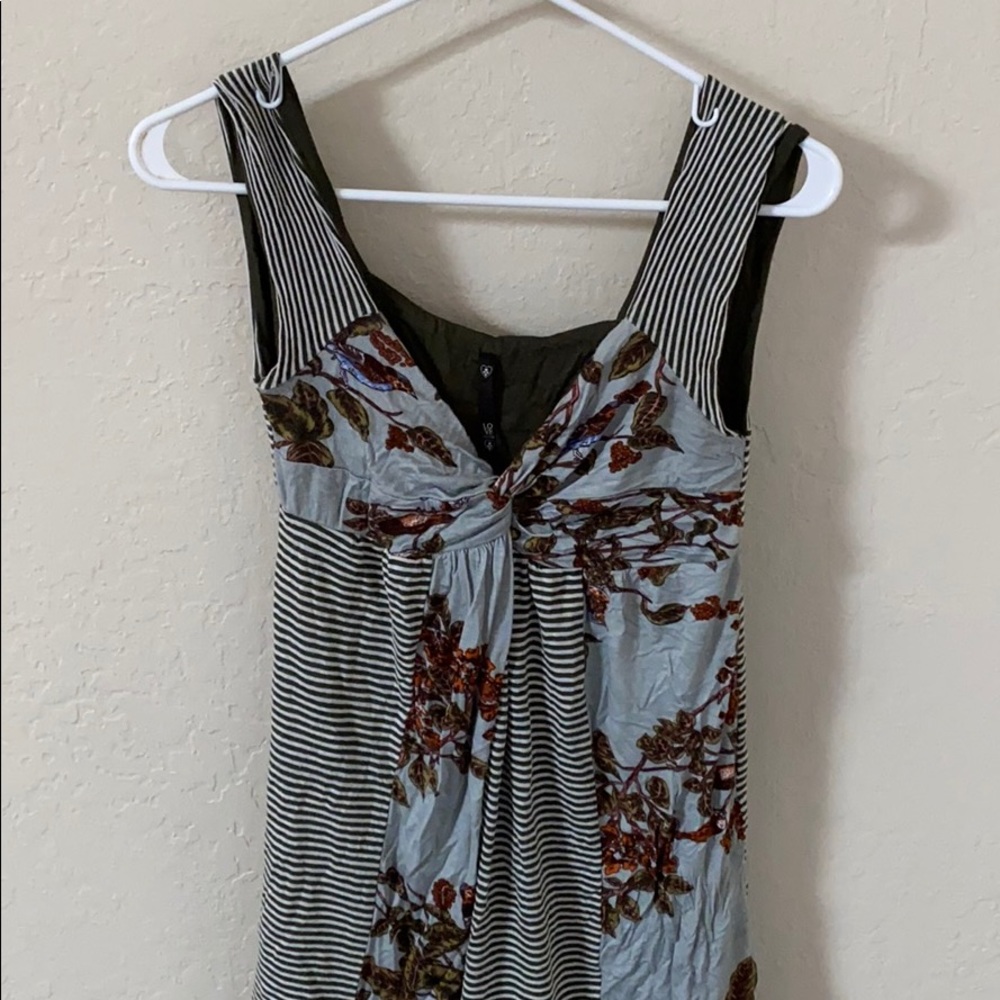 Floral striped mini dress